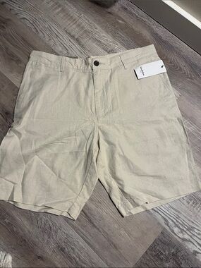 Goodfellow & Co Men's Flat-Front Chino Shorts in Light Beige